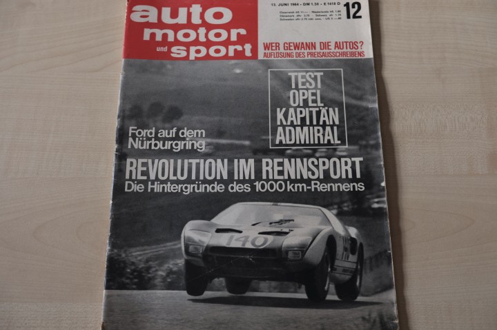 Deckblatt Auto Motor und Sport (12/1964)